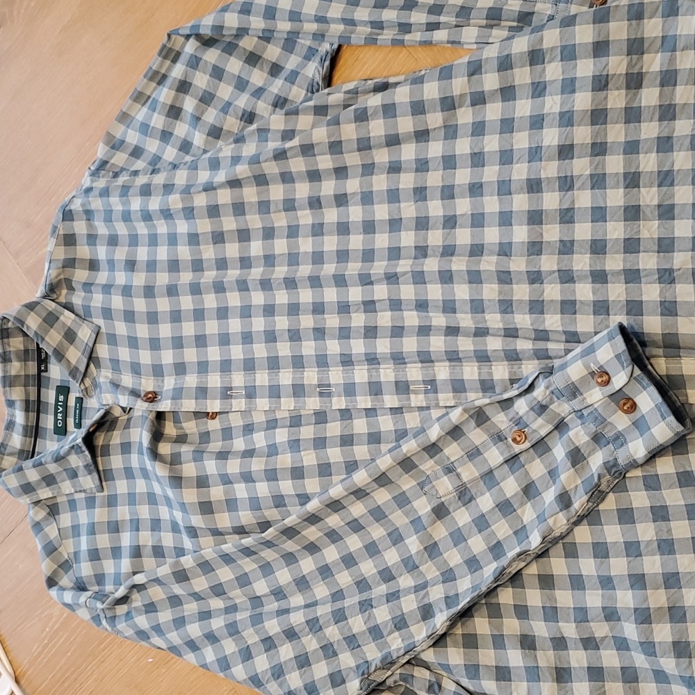 Orvis Classic Fit Checkered LS Button Up dress shirt
